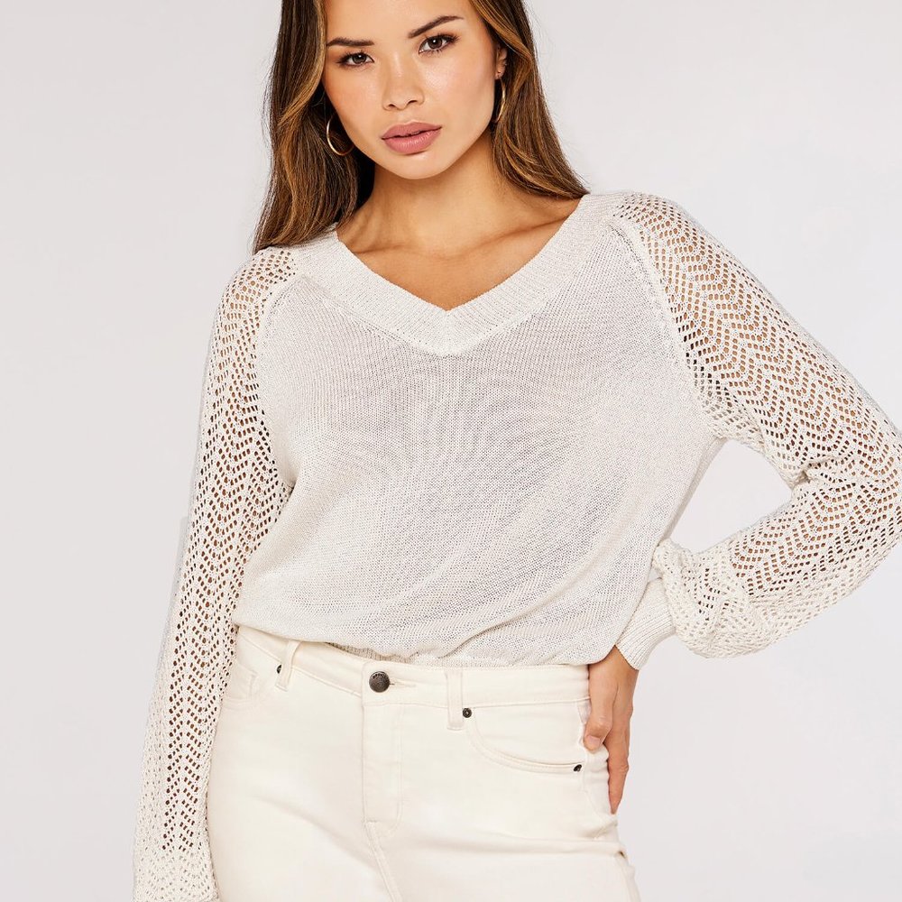 Sporty metallic sweater